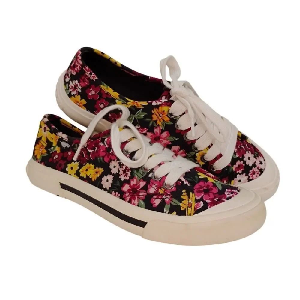 Rocket Dog Womens NEW w/Tags Floral Canvas Lace-up Casual Sneakers - sz. 7